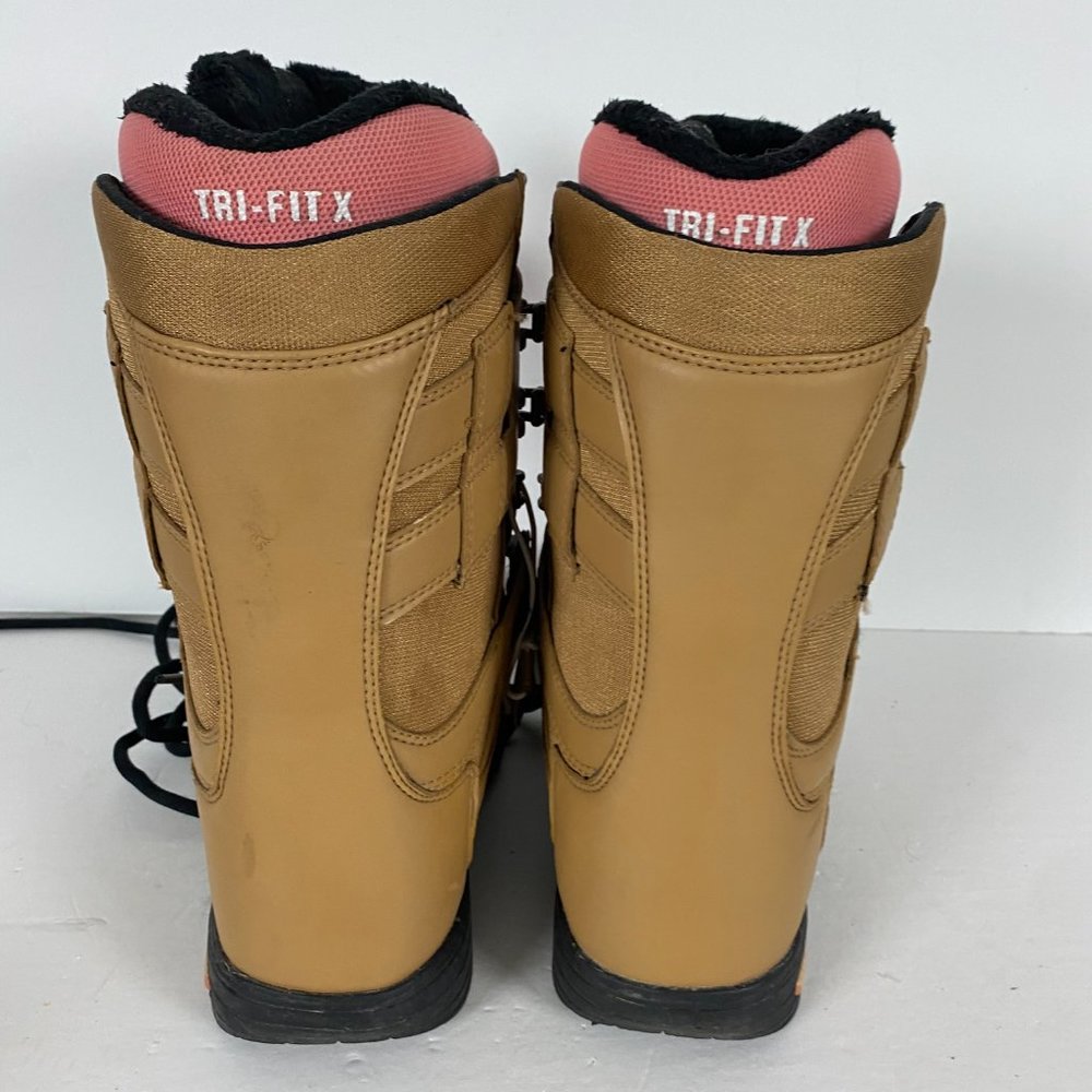 Vans Tan and Pink Women's Snowboard Boots - Picture 4 of 11